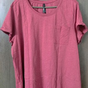 Sztori Reddish Pink Colour T- Shirt