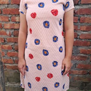 Peach Multi Colour Dress.