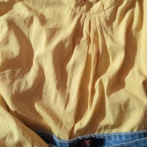 Korean Yellow Pearl Shirt