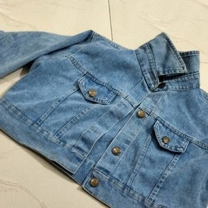 Denim Crop Jacket (S)