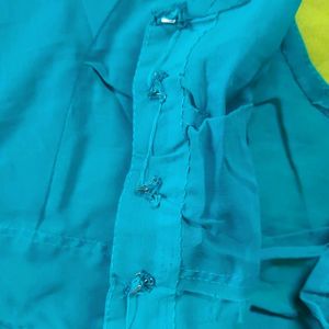 Sea Green Stitched Festive Blouse