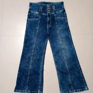 Bootcut/Bellbottom Dark Blue Jeans(Women)