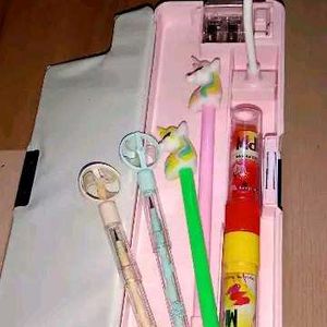 Cute Pencil Box With 6 Freebies