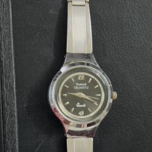 Silver Hmt Watch For Women With Silve Steel Strap