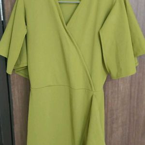 Women Bodycon A-line Dress Olive Green Colour