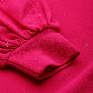 Athena Elegant Fuchsia Pink Balloon Puff Sleeves