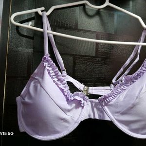 Frilled Underwired Padded Lavender Brallete 👙