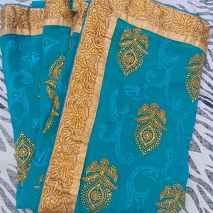 beautiful saree embroiding work