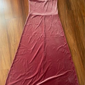 Pink Velvet Gown