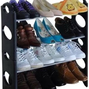 12 Pair Plastic Multilayer Shoe Stand