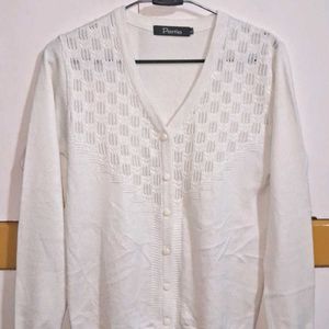 Off White Cottagecore Cardigan