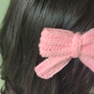 Crochet Bow Hairclip🎀🩷