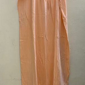 Nude Peach Long Slip Dress