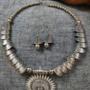 Oxidised Choker Necklace