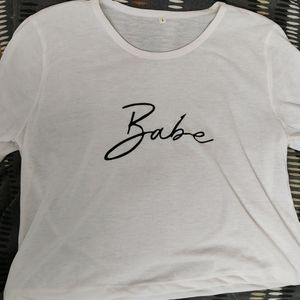 White BABE tshirt