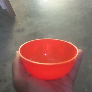 Orange Colour 100 Ml Plastic Bowl Pack Of 1