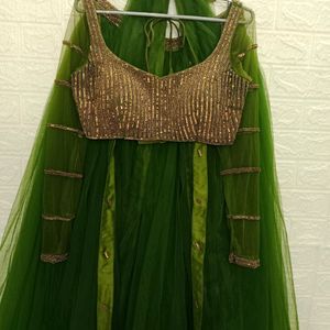 Olive Green Lehenga Choli Set