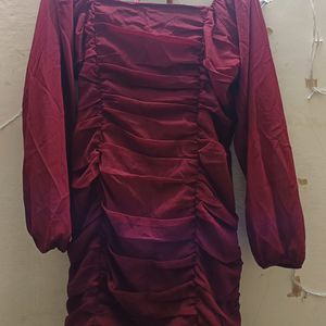 Maroon Smoking Dress