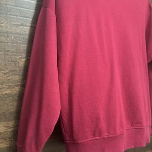 Burgundy Solid Sweatshirt