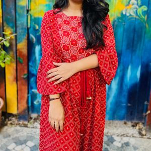 Global Desi Red Jumpsuit