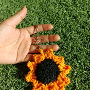 Crochet Sunflower Keychain🌻