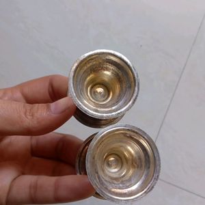 2 Pure Silver Diyas