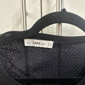 Zara Knit L Size Black cardigan