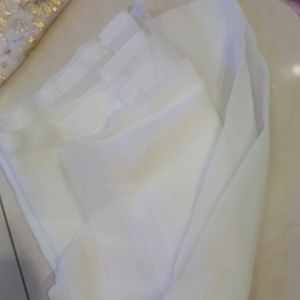 New White Gorgette Chudidar Material