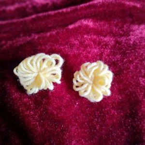 Wool Thread Earrings