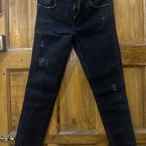 Black zara rugged denim