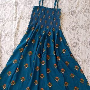 Casual Dress (Blue Floral)