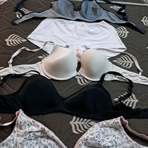 Combo Of  Five  Imported Fabric Bra