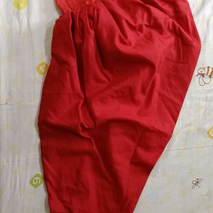 Black Kurti With Red Dhoti Pajama