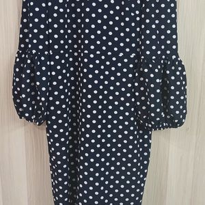 SALE!!! SHEIN BLUE POLKA DOT A LINE DRESS