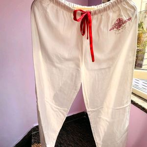 Punk White Satin Cotton Pajama