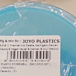 Joyo 3pcs Plastic Containers