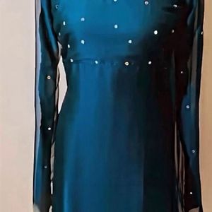 Teal blue Kurti set