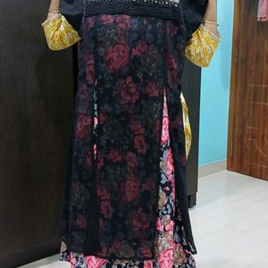 Black And Pink Floral Dress
