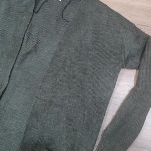 H&M Forest Green Long Cardigan