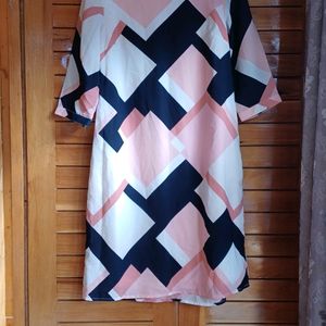 Premium quality, Colour Block Shift Dress (Midi)