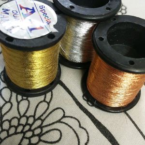 Thread Silver Gold And copper For Embroidery