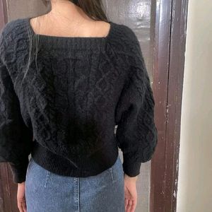 Square Neck Thicken Knit Sweater 🎀