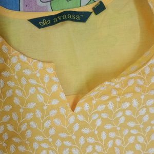 Yellow Thread Work Kurta