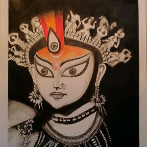 Durga Maa Orignal Hand Made Portrait