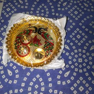 Small Kumkum Thali Plate New Imported