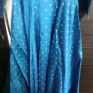 AKS Peacock Blue Anarkali Gown/Kurta