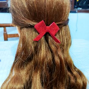 Glitter Bow Hairclips