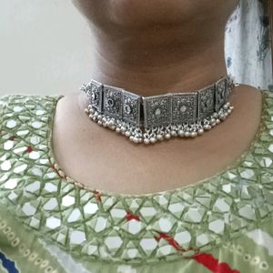 Oxidised Choker Set