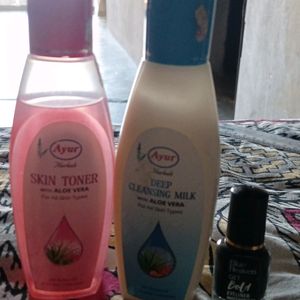 Ayur Skin Toner, Cleanser And Eyeliner