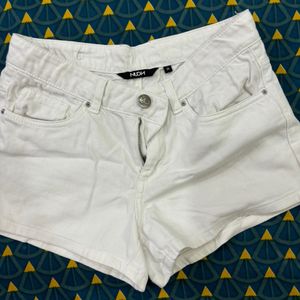 White Denim Shorts